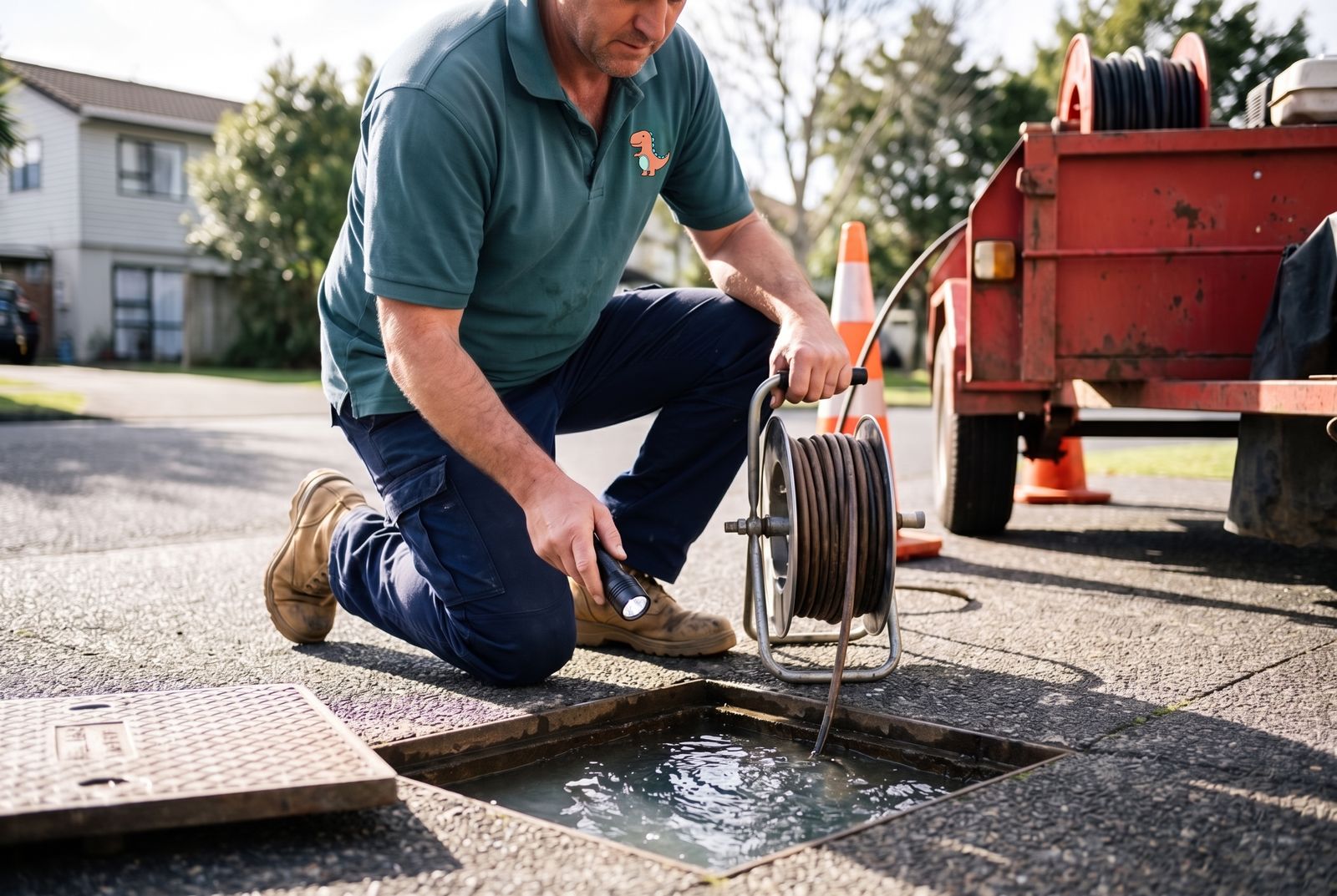 Drain Cleaning by a licensed Cheeky's Plumbers plumber in Auckland